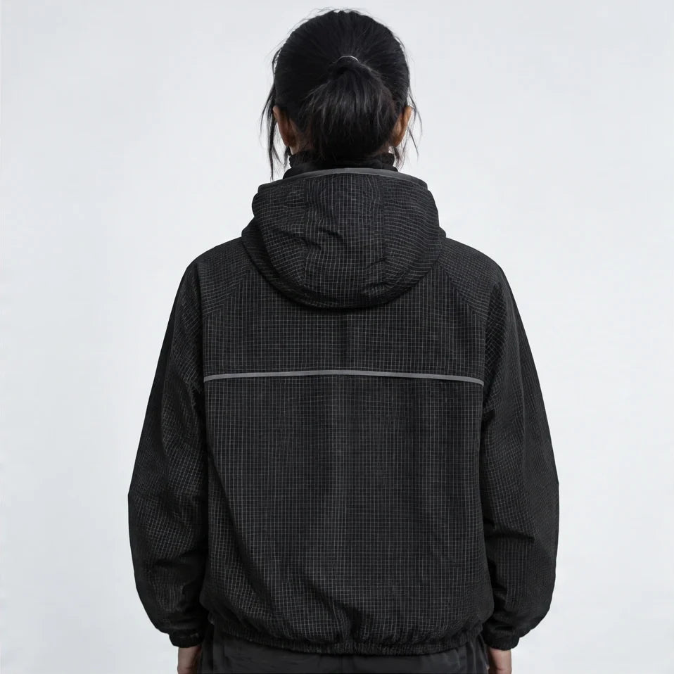 Birl - Unisex Water-Repellent & Windproof Colour-Block Lightweight Jacket - Black