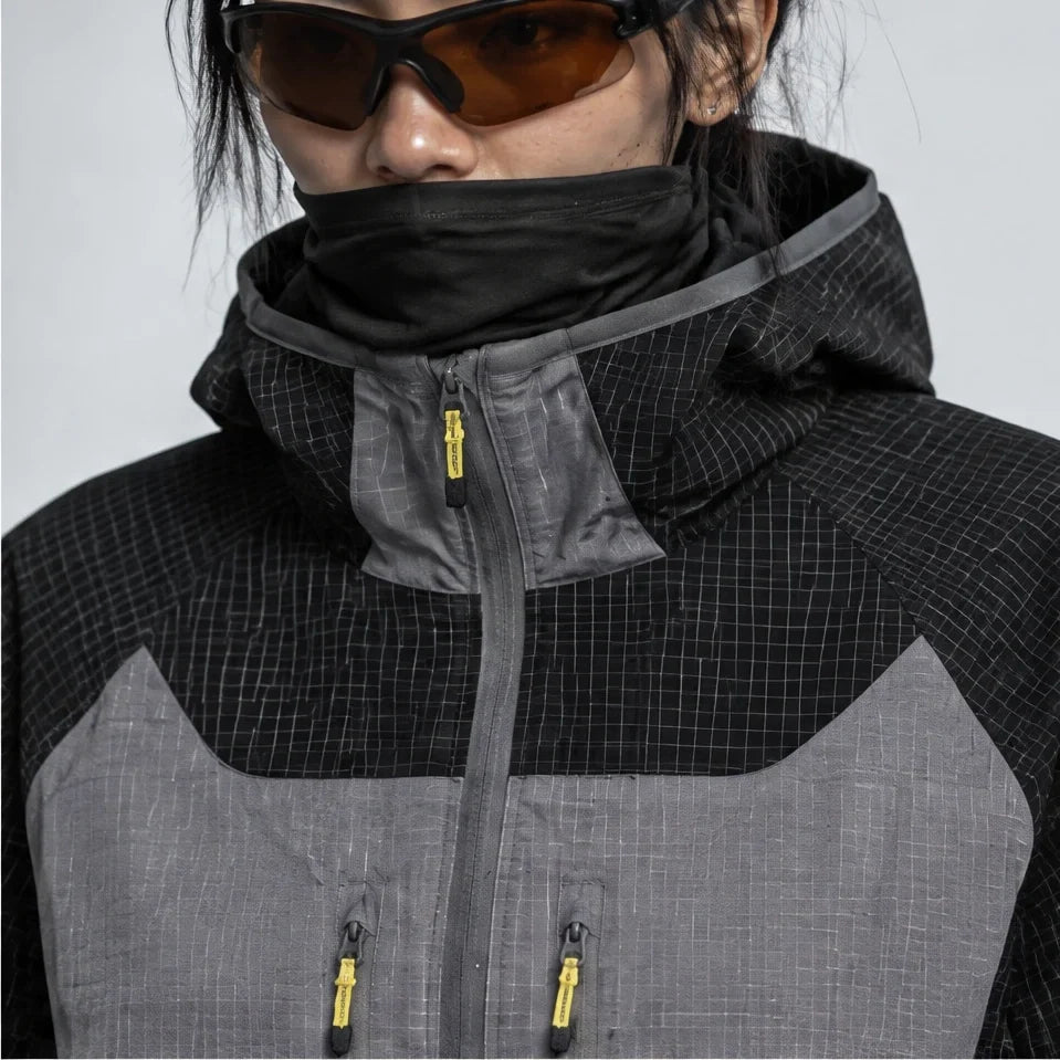 Birl - Unisex Water-Repellent & Windproof Colour-Block Lightweight Jacket - Black