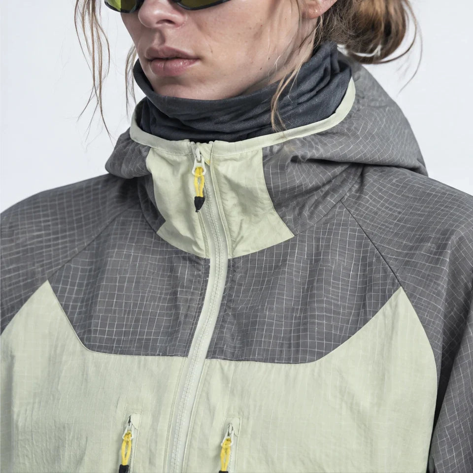 Birl - Unisex Water-Repellent & Windproof Colour-Block Lightweight Jacket - Grey