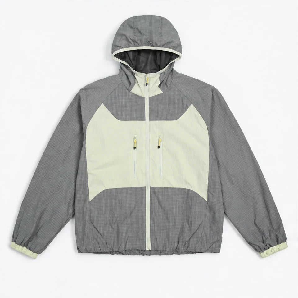 Birl - Unisex Water-Repellent & Windproof Colour-Block Lightweight Jacket - Grey