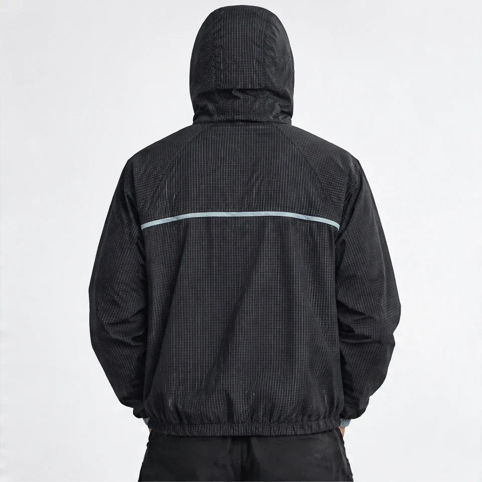 Birl - Unisex Water-Repellent & Windproof Colour-Block Lightweight Jacket - Navy Blue