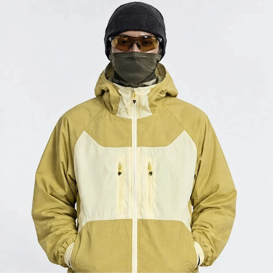 Birl - Unisex Water-Repellent & Windproof Colour-Block Lightweight Jacket - Yellow
