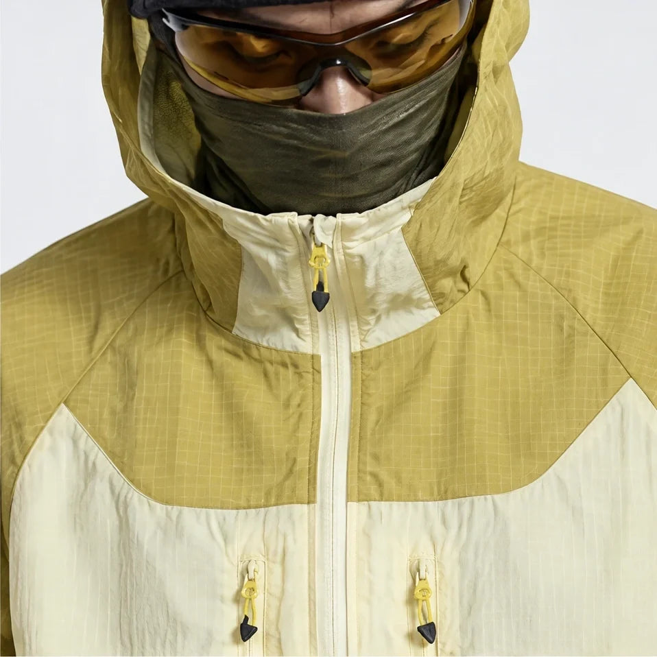 Birl - Unisex Water-Repellent & Windproof Colour-Block Lightweight Jacket - Yellow