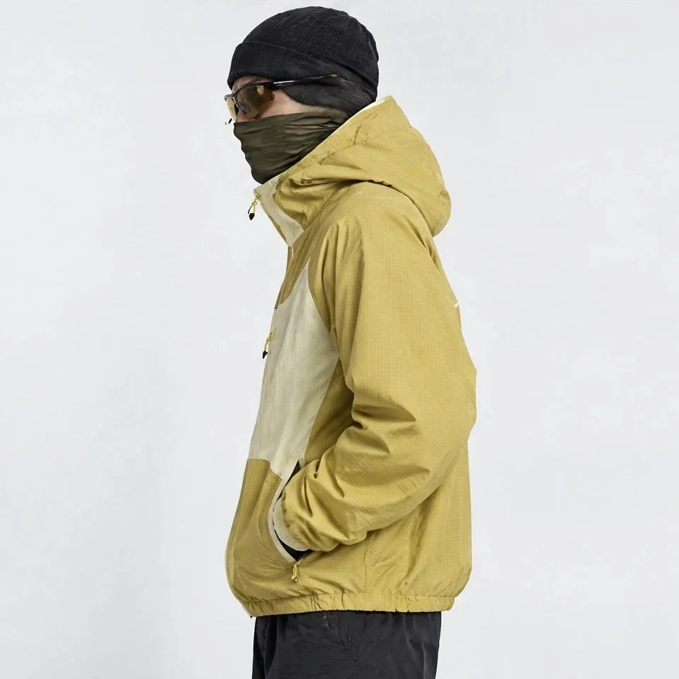 Birl - Unisex Water-Repellent & Windproof Colour-Block Lightweight Jacket - Yellow