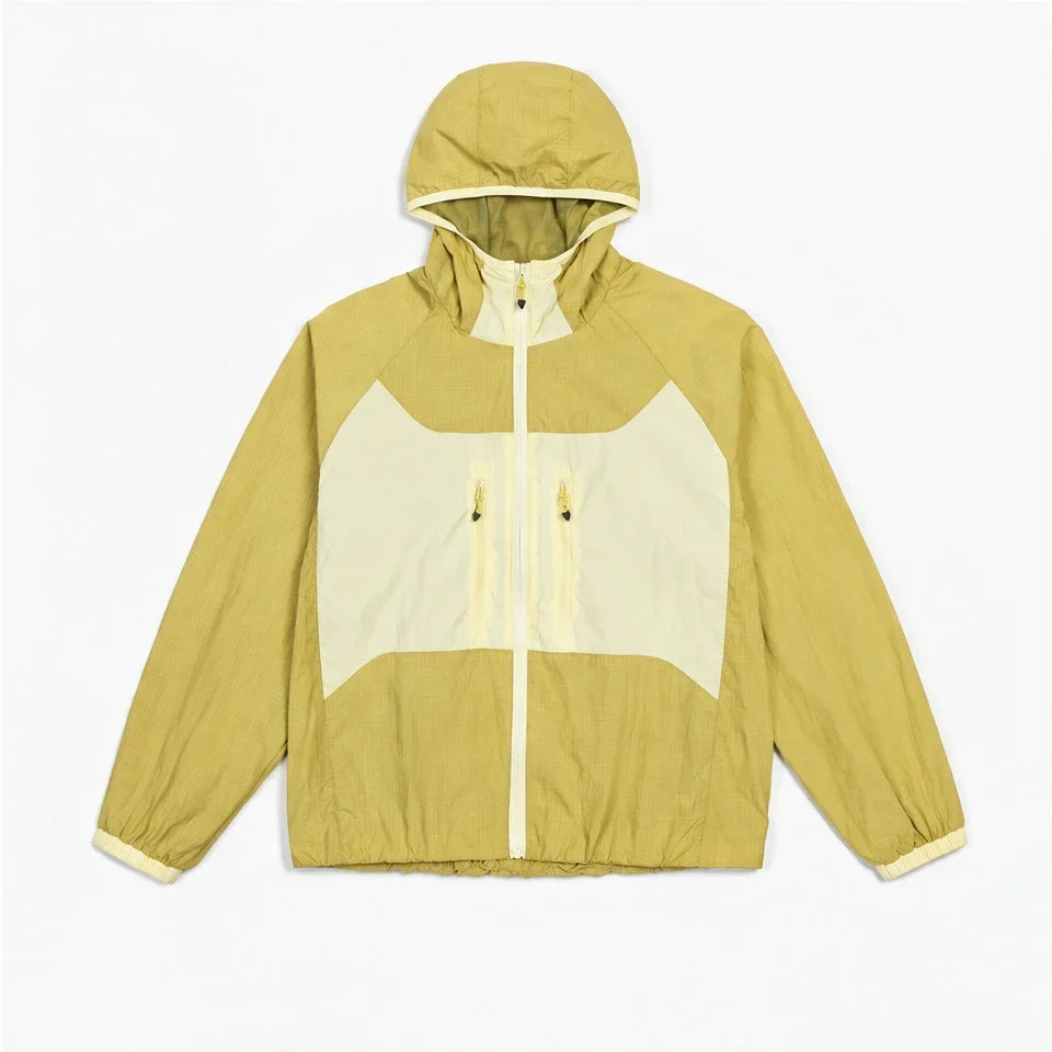 Birl - Unisex Water-Repellent & Windproof Colour-Block Lightweight Jacket - Yellow