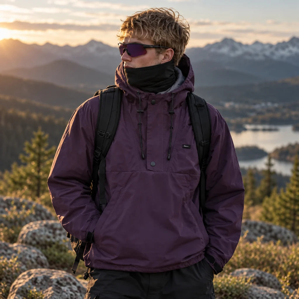 Swell - Unisex Windproof Breathable & Teflon® Waterproof Coat - Purple
