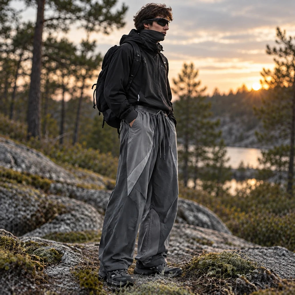 Fell - Unisex Quick-Dry Windproof & Straight-Leg Waterproof Trousers - Dark Grey