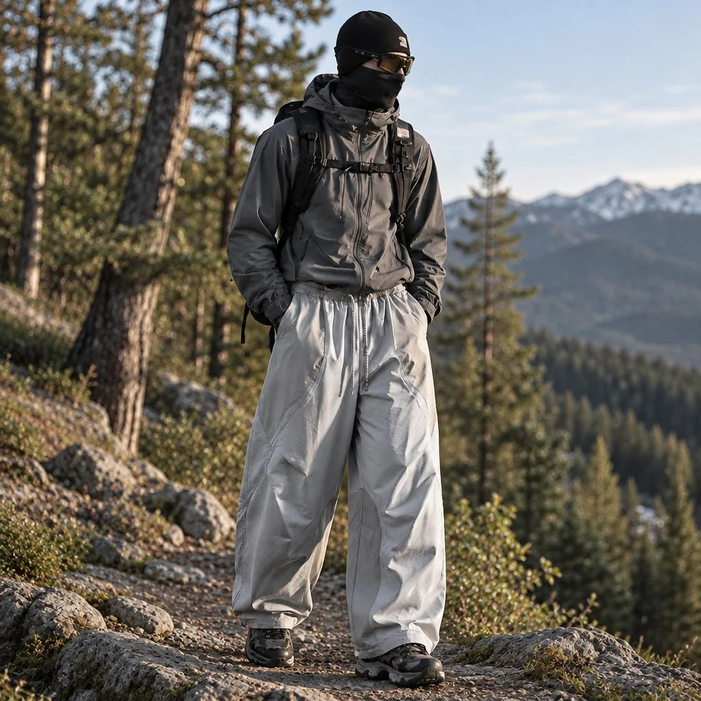 Fell - Unisex Quick-Dry Windproof & Straight-Leg Waterproof Trousers - Light Grey