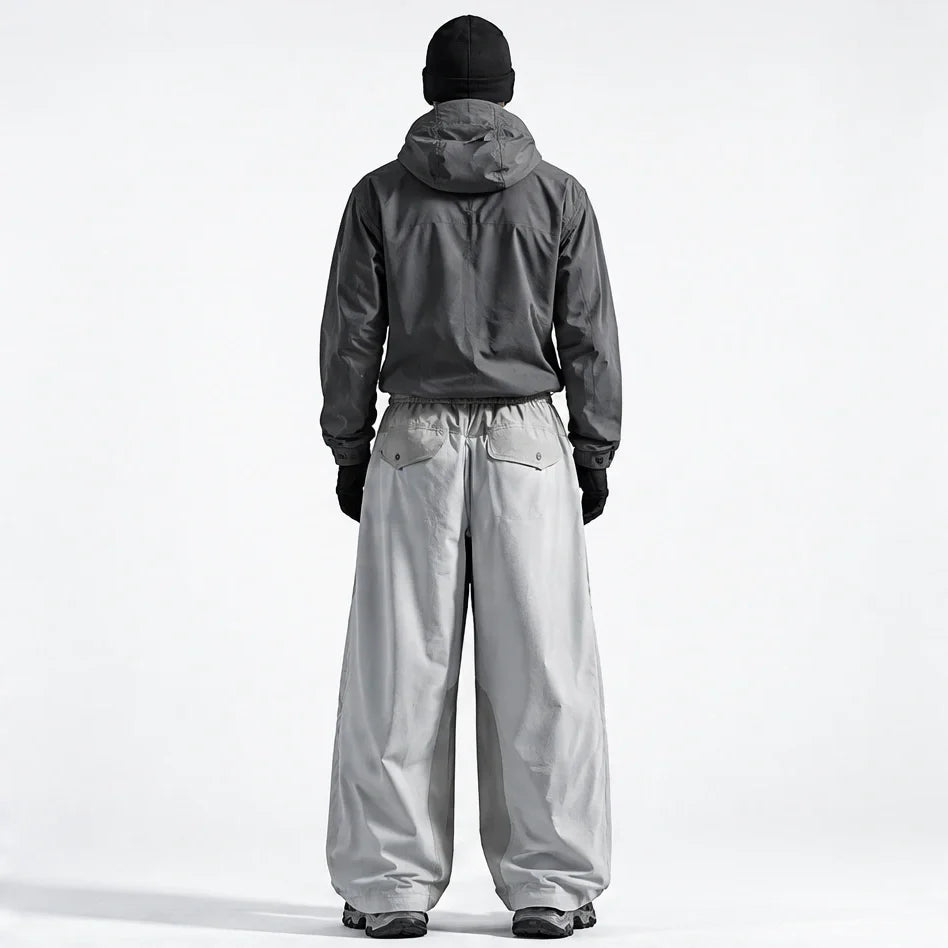 Fell - Unisex Quick-Dry Windproof & Straight-Leg Waterproof Trousers - Light Grey