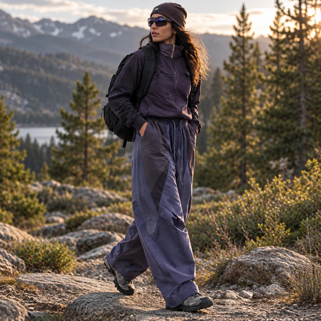 Fell - Unisex Quick-Dry Windproof & Straight-Leg Waterproof Trousers - Purple