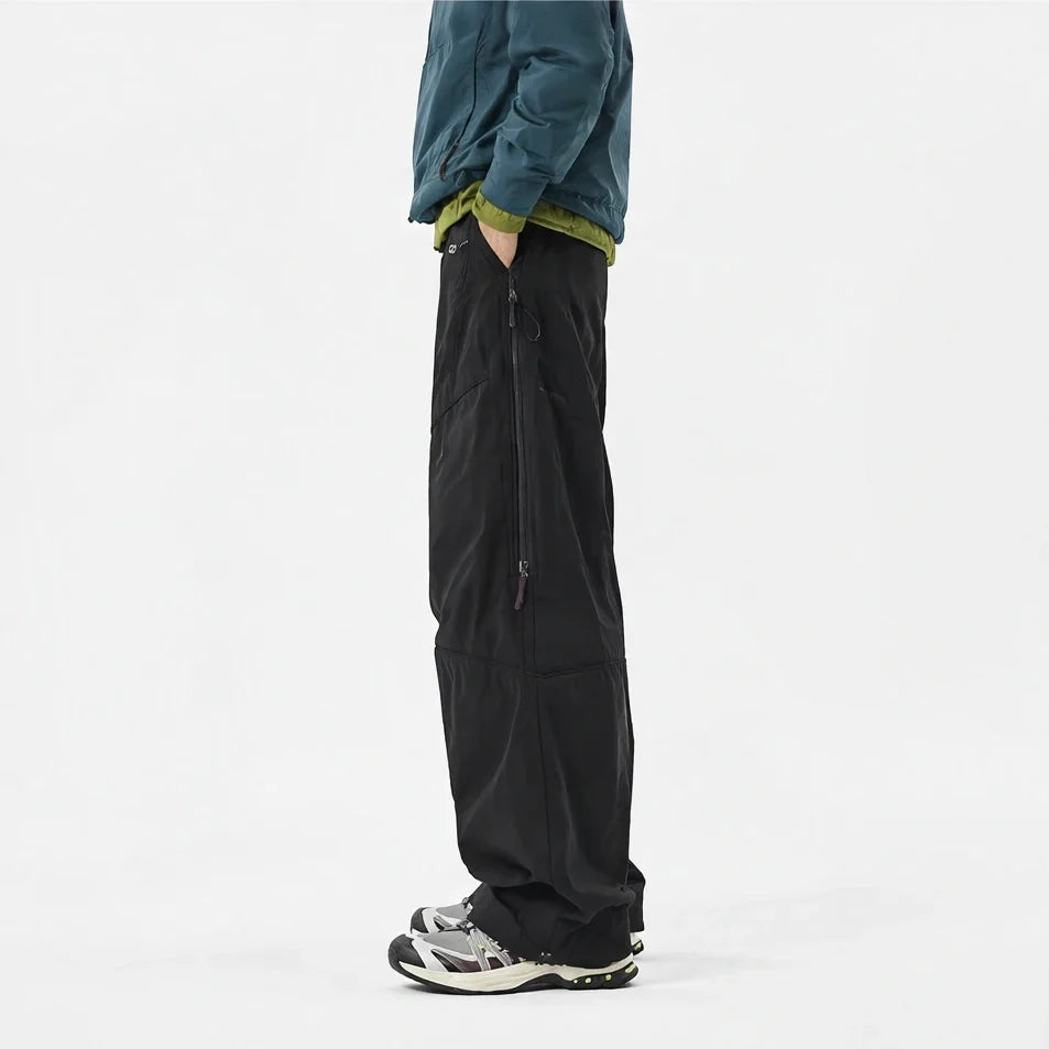 Garth - Unisex Quick-Dry Windproof & Packable Waterproof Trousers - Black