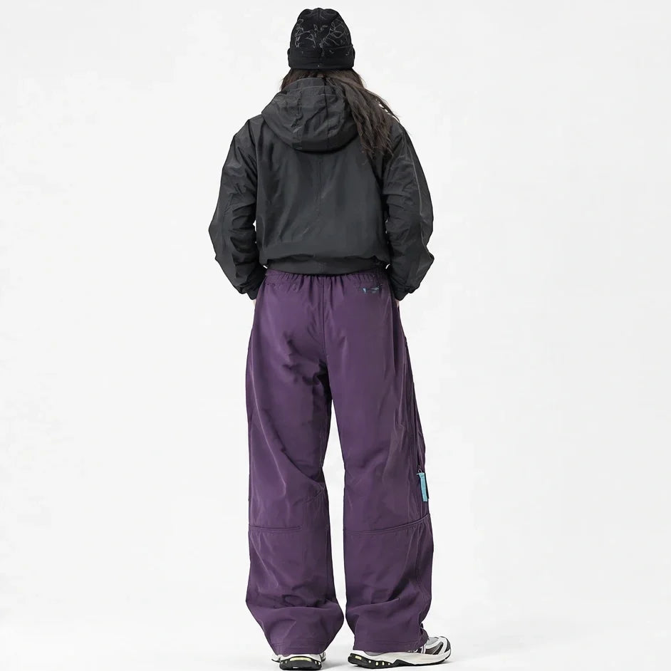 Garth - Unisex Quick-Dry Windproof & Packable Waterproof Trousers - Purple