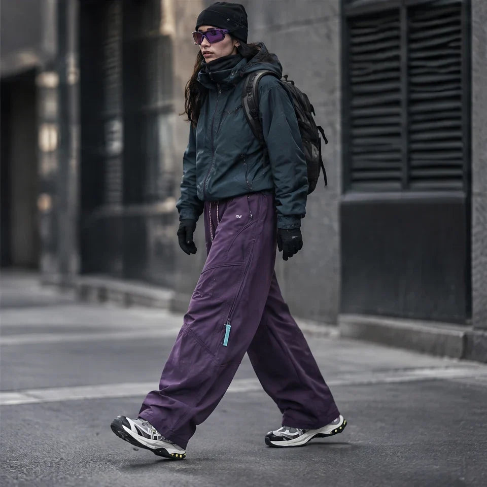Garth - Unisex Quick-Dry Windproof & Packable Waterproof Trousers - Purple