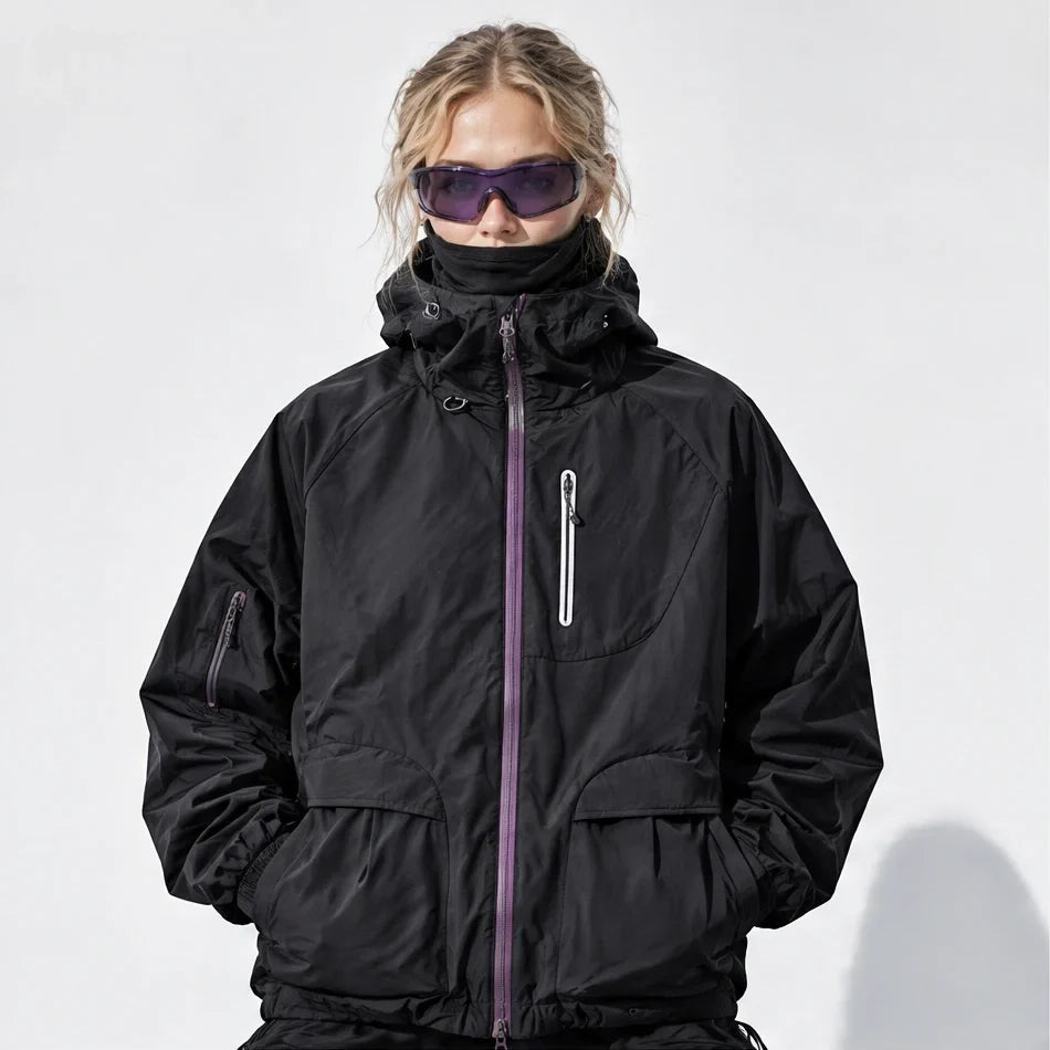 Drow - Unisex Water-Repellent & Windproof Teflon® Lightweight Jacket - Black