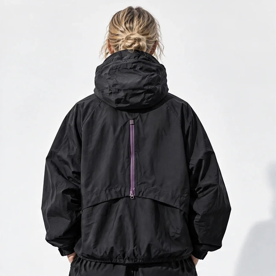 Drow - Unisex Water-Repellent & Windproof Teflon® Lightweight Jacket - Black