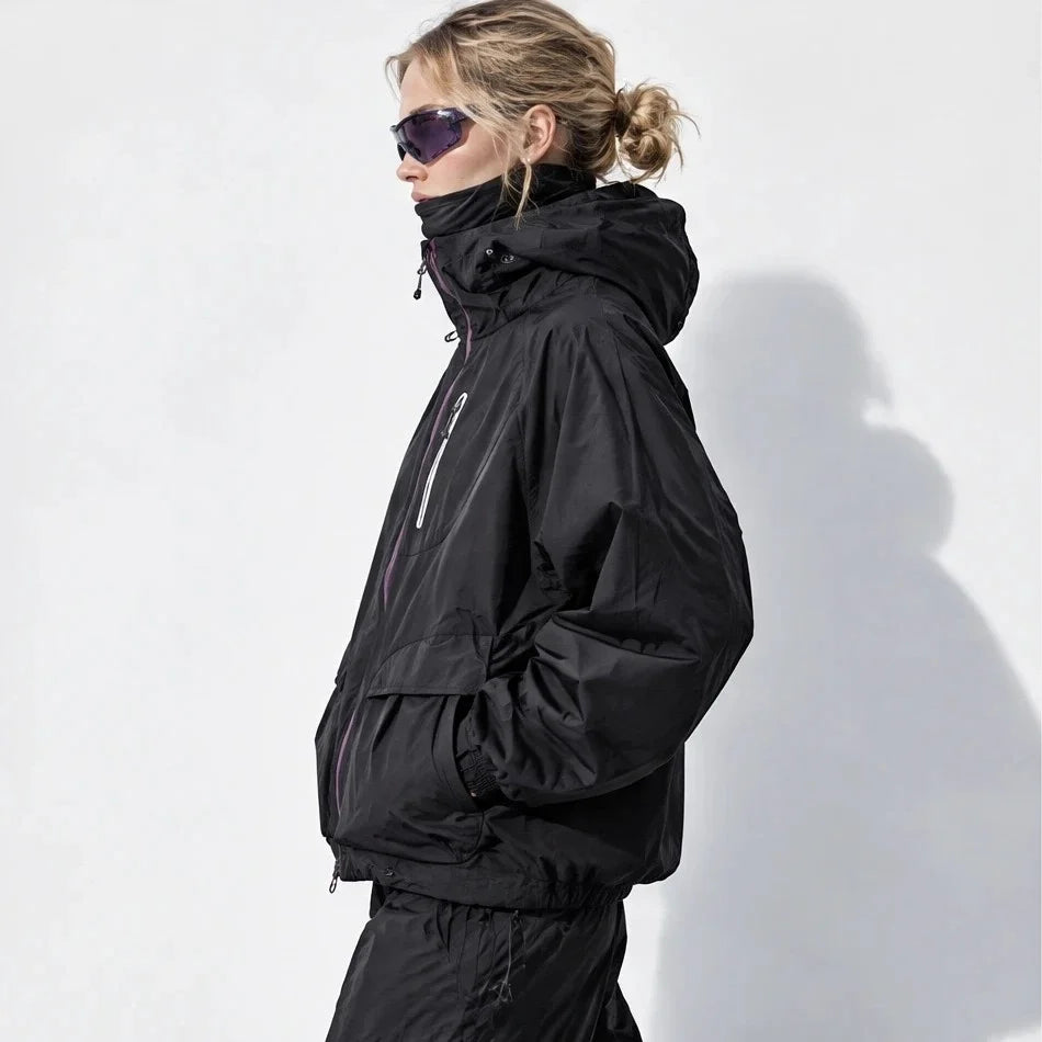 Drow - Unisex Water-Repellent & Windproof Teflon® Lightweight Jacket - Black
