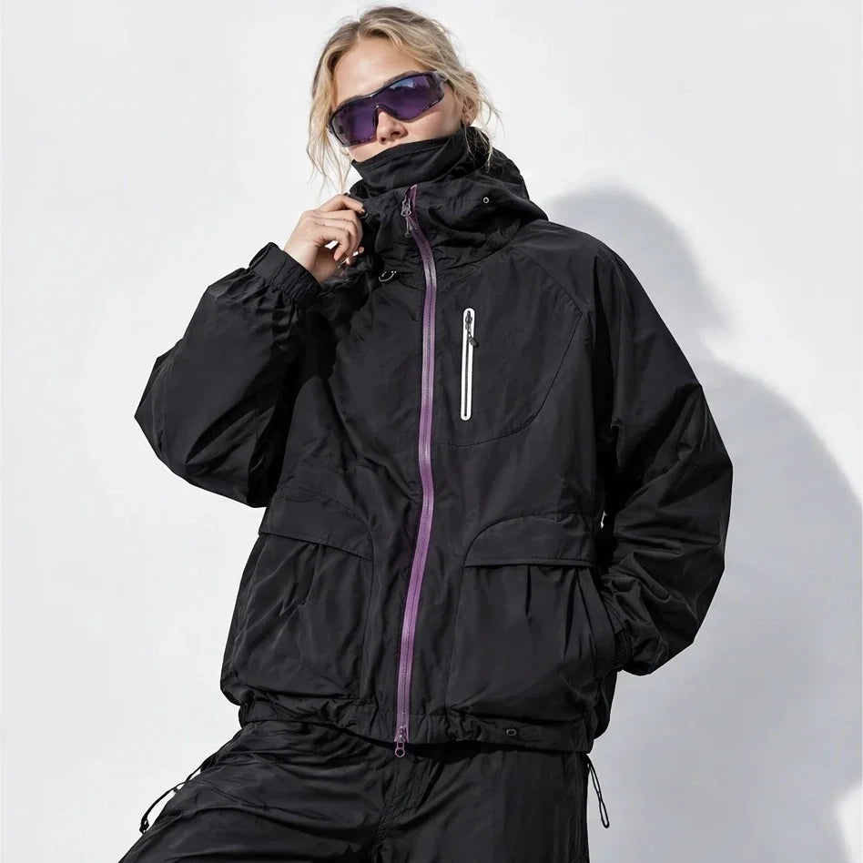 Drow - Unisex Water-Repellent & Windproof Teflon® Lightweight Jacket - Black