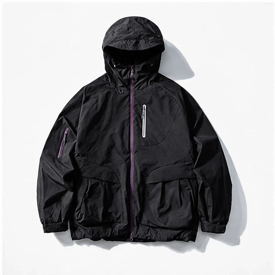 Drow - Unisex Water-Repellent & Windproof Teflon® Lightweight Jacket - Black