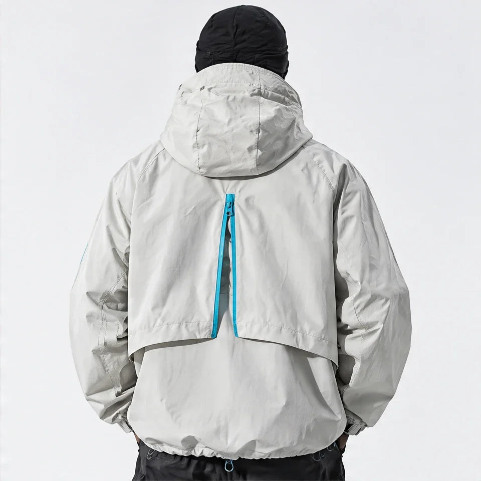 Drow - Unisex Water-Repellent & Windproof Teflon® Lightweight Jacket - Light Grey