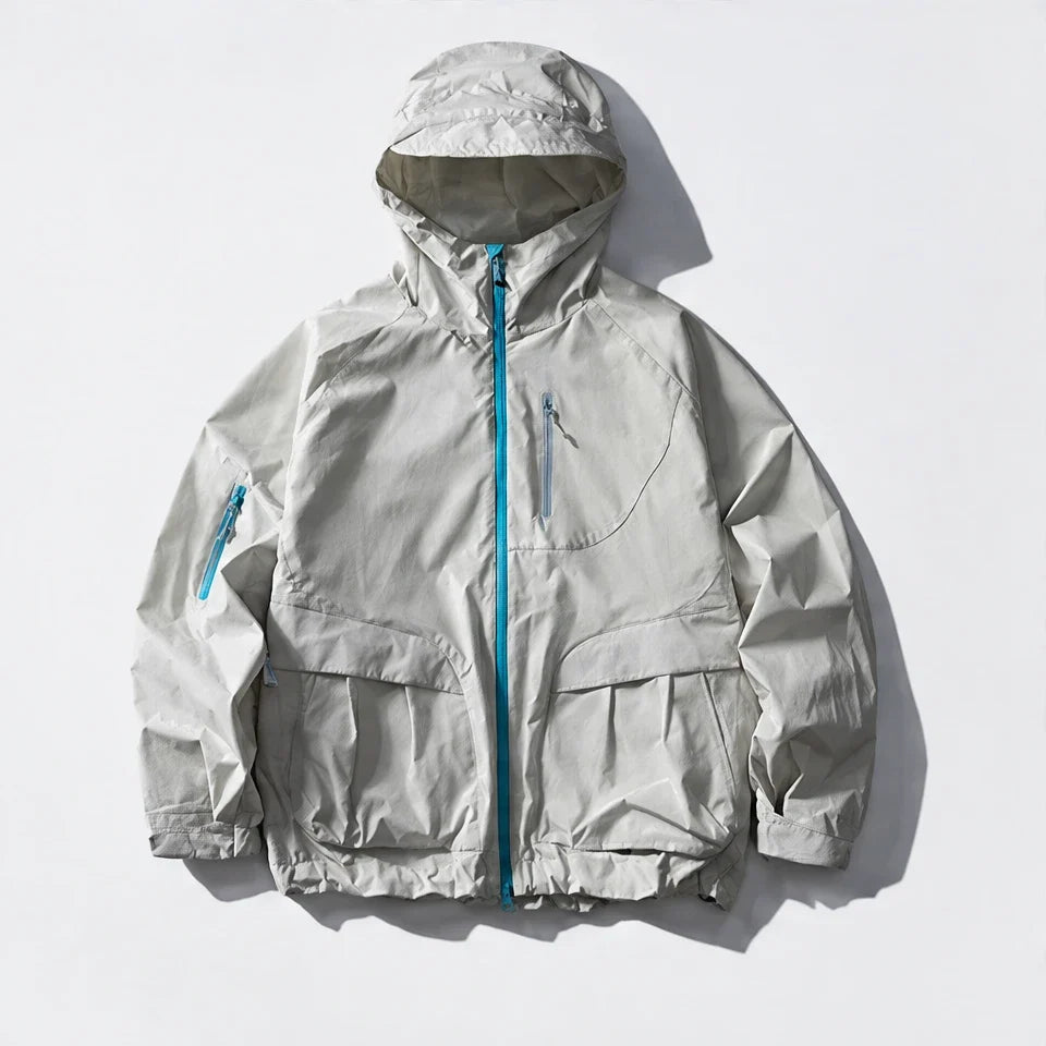 Drow - Unisex Water-Repellent & Windproof Teflon® Lightweight Jacket - Light Grey