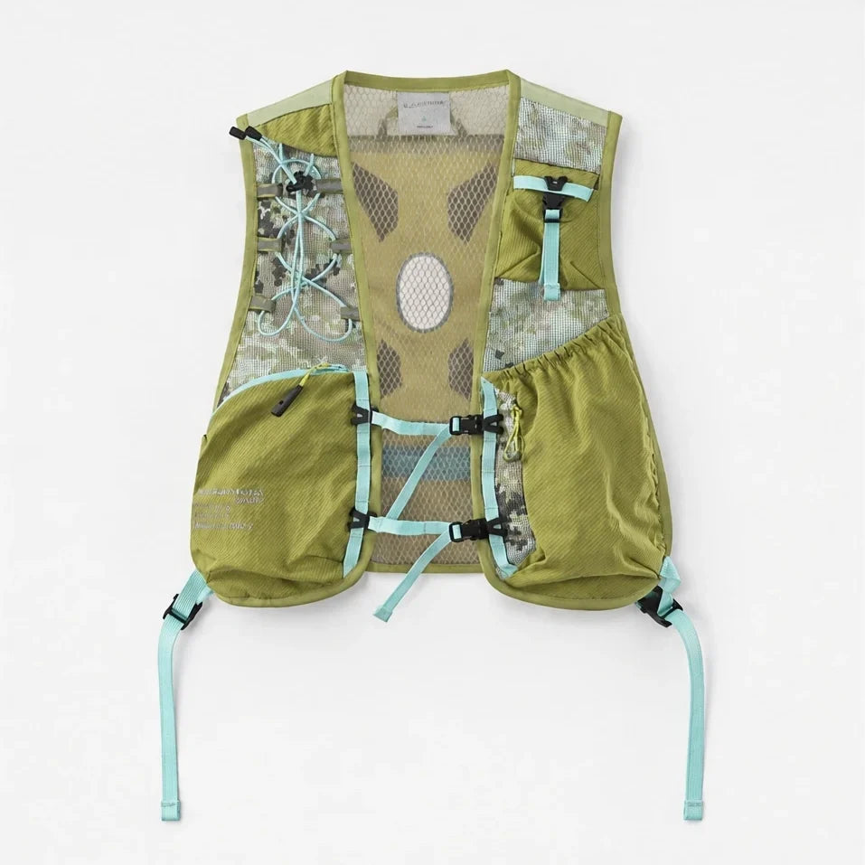 Croft - Unisex Lightweight Quick-Dry & Multi-Pocket Reflective Running Vest - Green