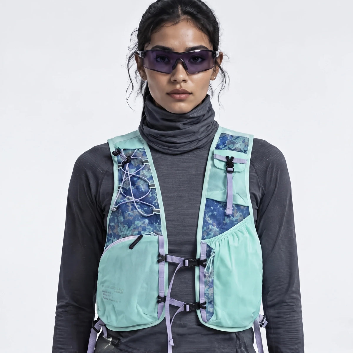 Croft - Unisex Lightweight Quick-Dry & Multi-Pocket Reflective Running Vest - Mint Green