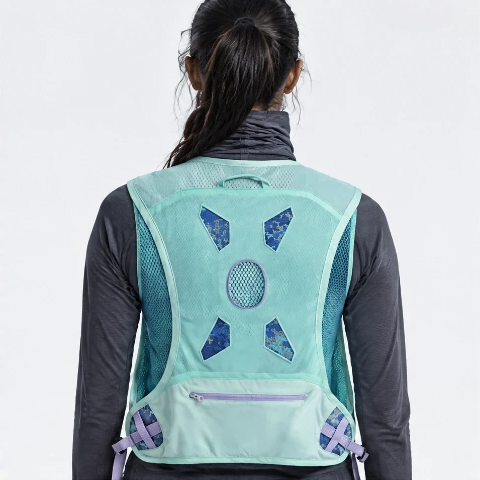 Croft - Unisex Lightweight Quick-Dry & Multi-Pocket Reflective Running Vest - Mint Green
