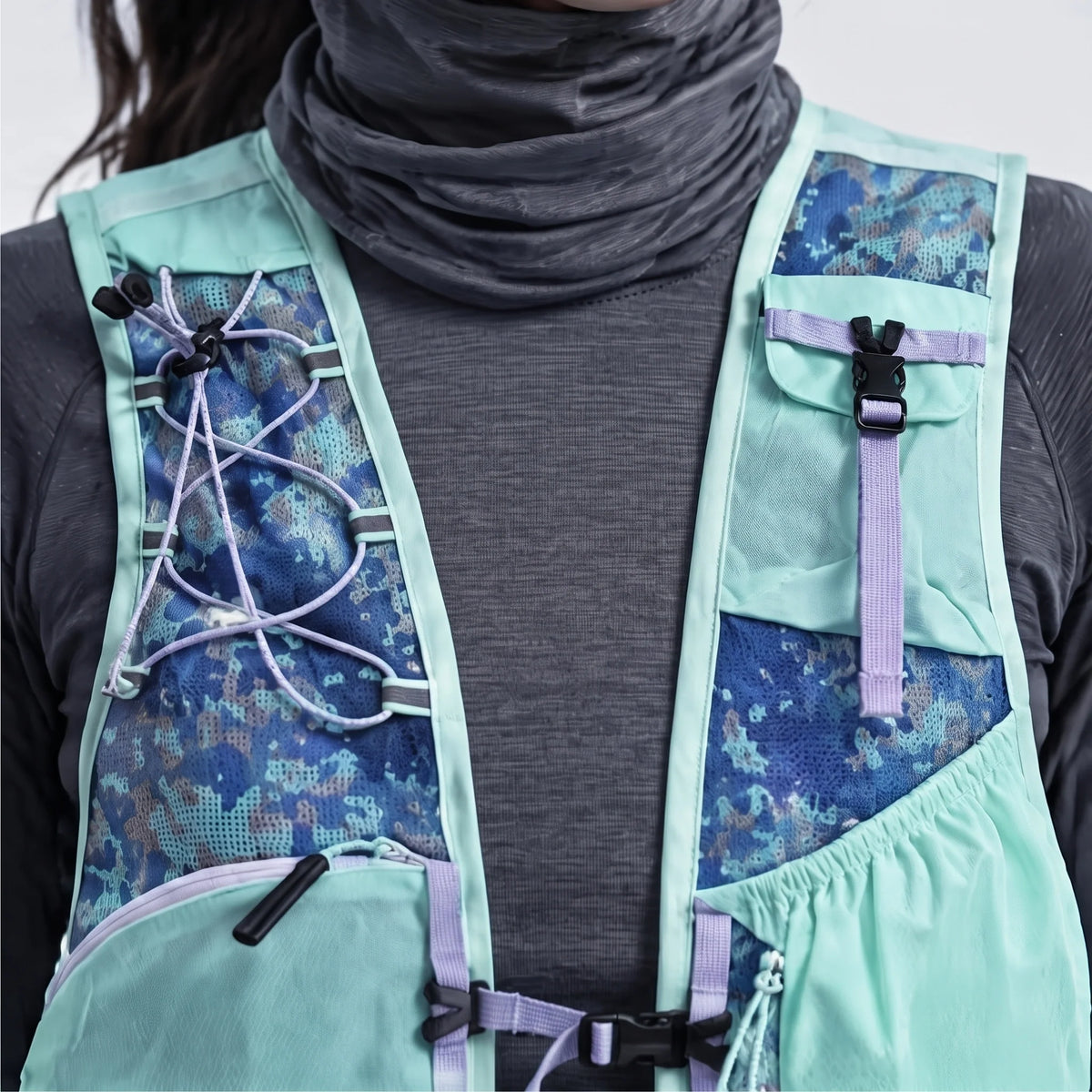 Croft - Unisex Lightweight Quick-Dry & Multi-Pocket Reflective Running Vest - Mint Green