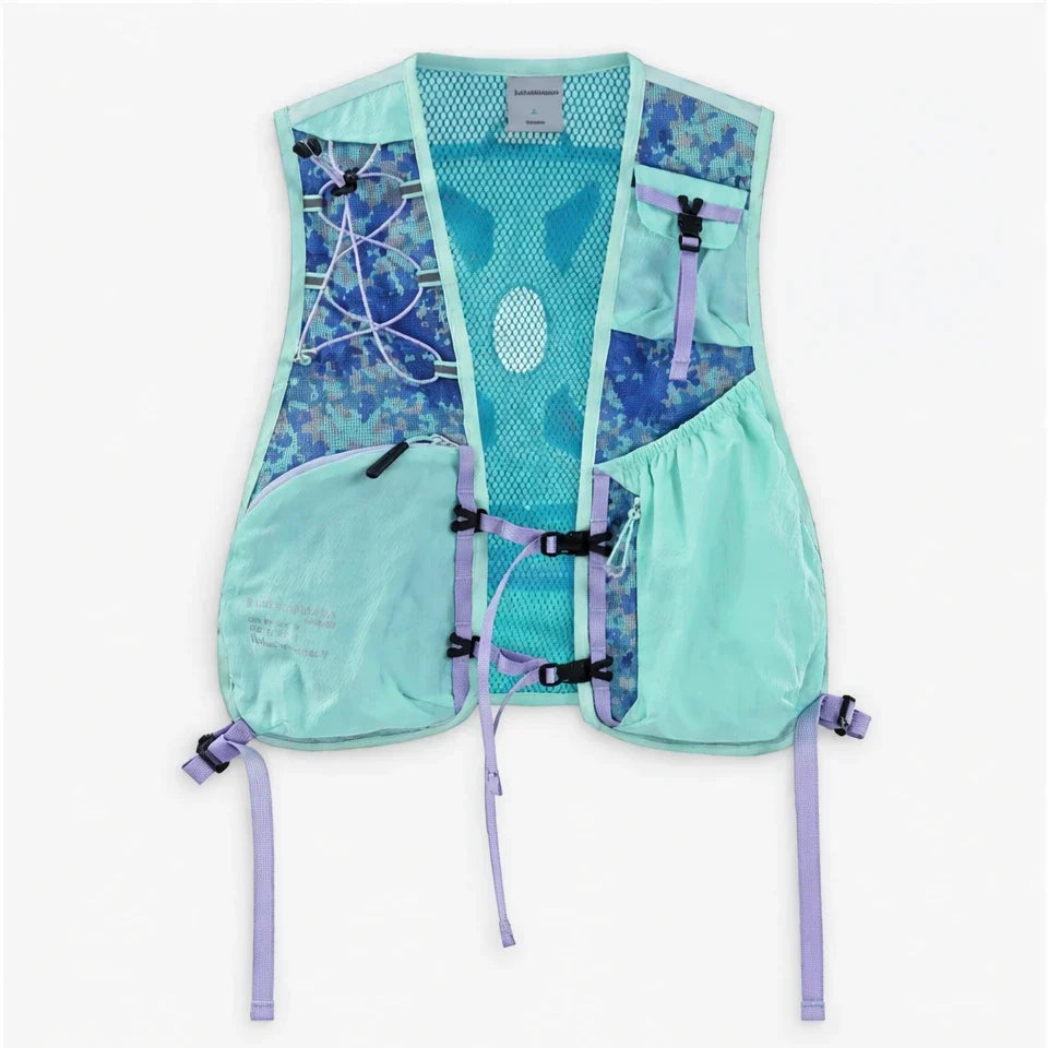 Croft - Unisex Lightweight Quick-Dry & Multi-Pocket Reflective Running Vest - Mint Green
