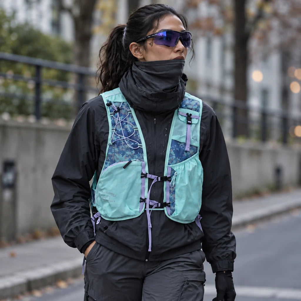 Croft - Unisex Lightweight Quick-Dry & Multi-Pocket Reflective Running Vest - Mint Green