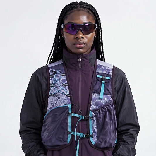 Croft - Unisex Lightweight Quick-Dry & Multi-Pocket Reflective Running Vest - Purple