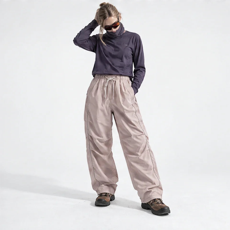 Creag - Unisex Water-Repellent & Quick-Dry Reflective Hiking Trousers - Dark Pink