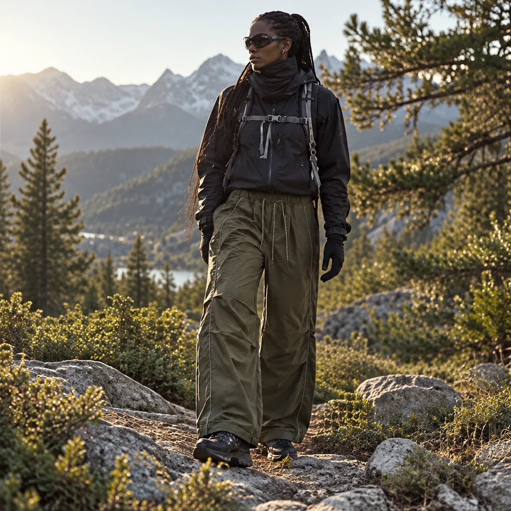 Creag - Unisex Water-Repellent & Quick-Dry Reflective Hiking Trousers - Military Green