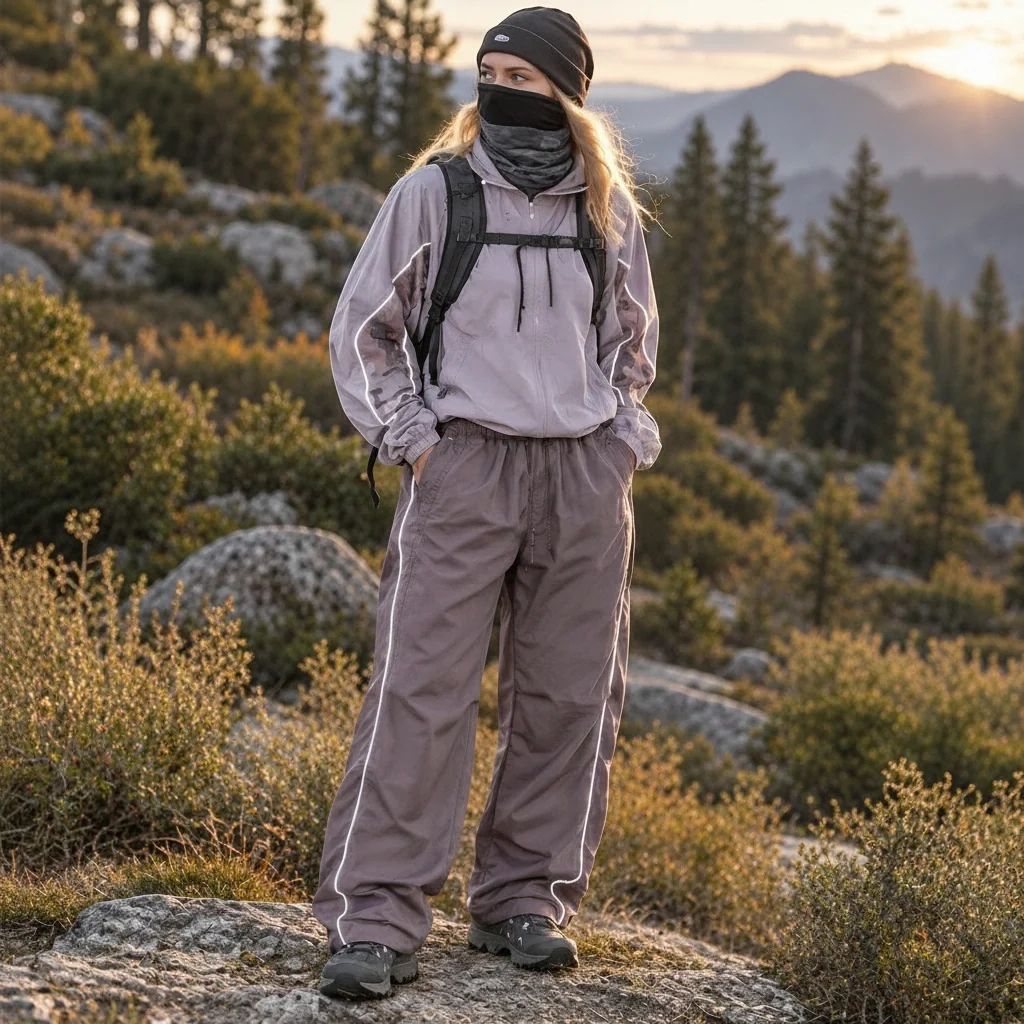 Creag - Unisex Water-Repellent & Quick-Dry Reflective Hiking Trousers - Purple Smoke