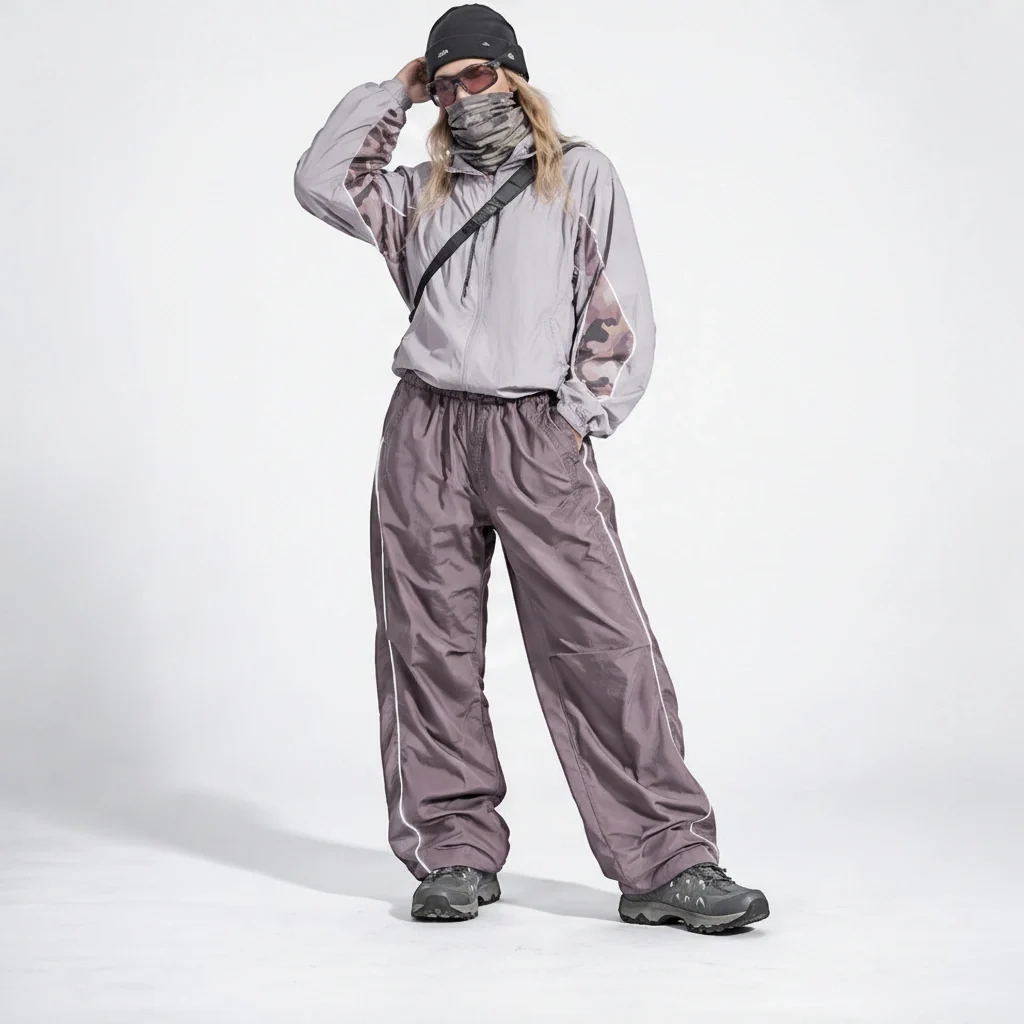 Creag - Unisex Water-Repellent & Quick-Dry Reflective Hiking Trousers - Purple Smoke
