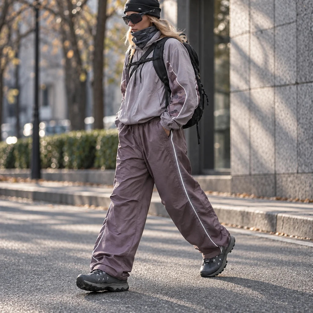Creag - Unisex Water-Repellent & Quick-Dry Reflective Hiking Trousers - Purple Smoke