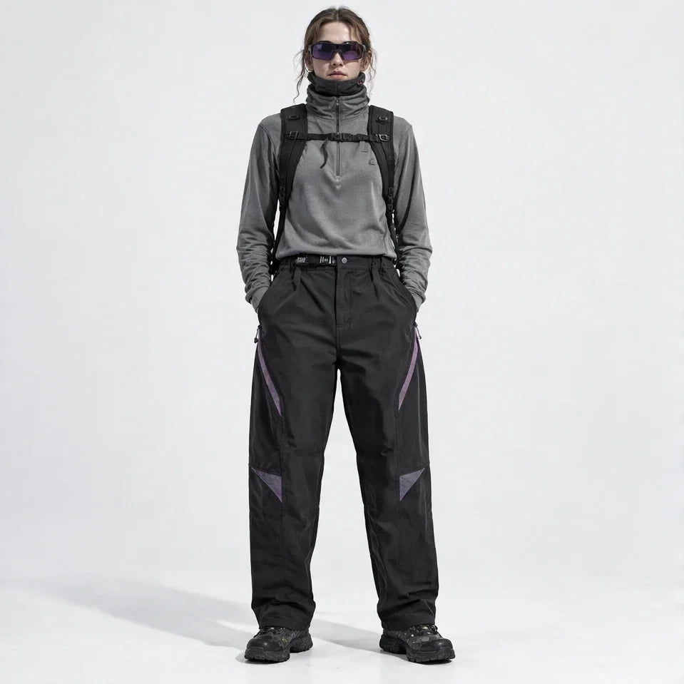 Stray - Unisex Water-Repellent & Quick-Dry Wrinkle-Free Hiking Trousers - Black