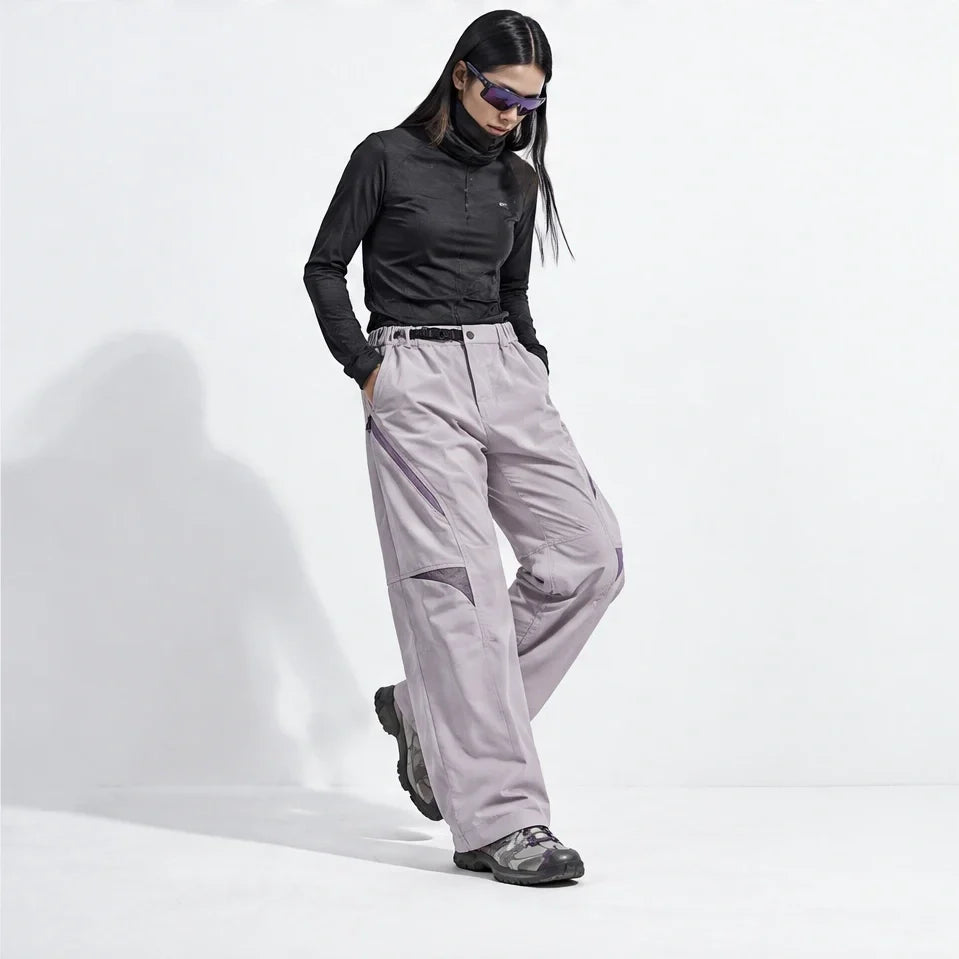Stray - Unisex Water-Repellent & Quick-Dry Wrinkle-Free Hiking Trousers - Light purple