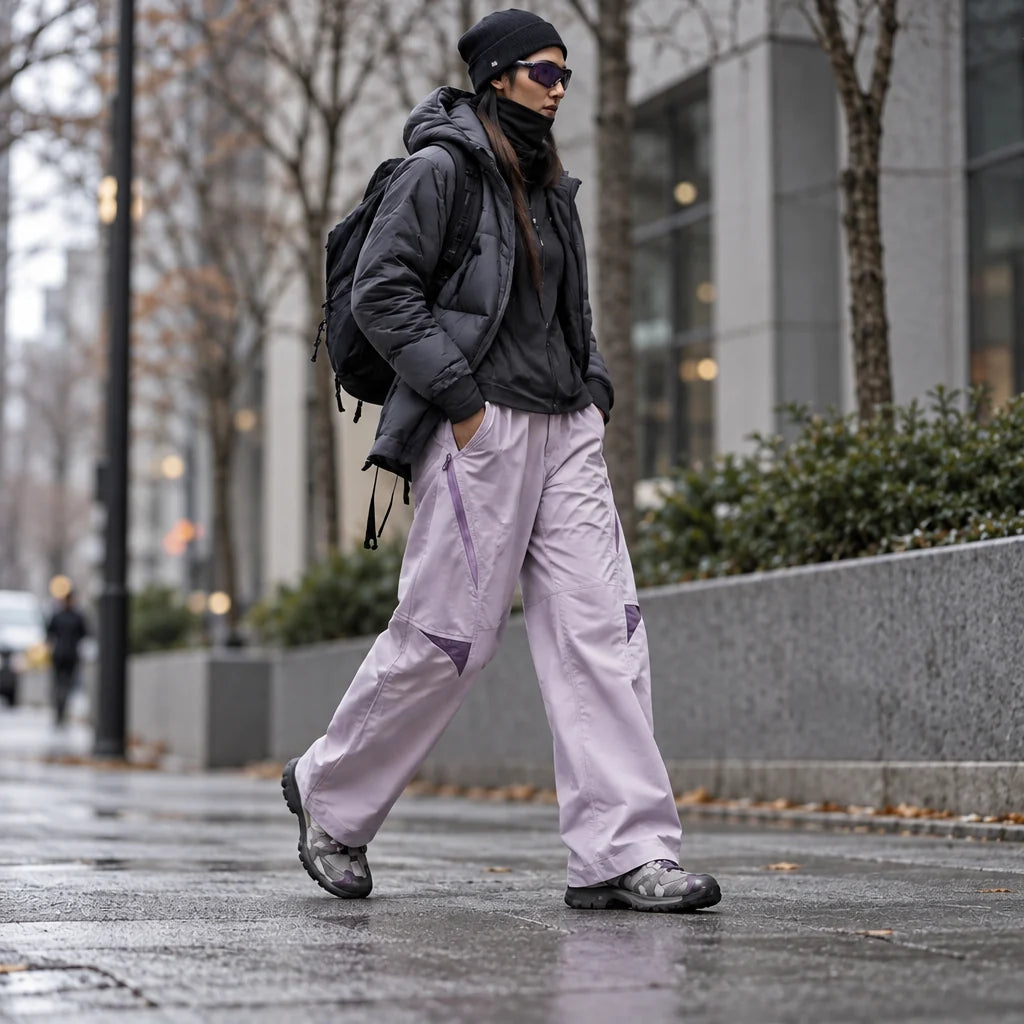 Stray - Unisex Water-Repellent & Quick-Dry Wrinkle-Free Hiking Trousers - Light purple
