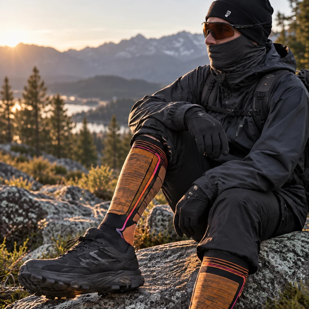 Thwaite - Unisex Anti-Slip Waterproof Socks - Orange