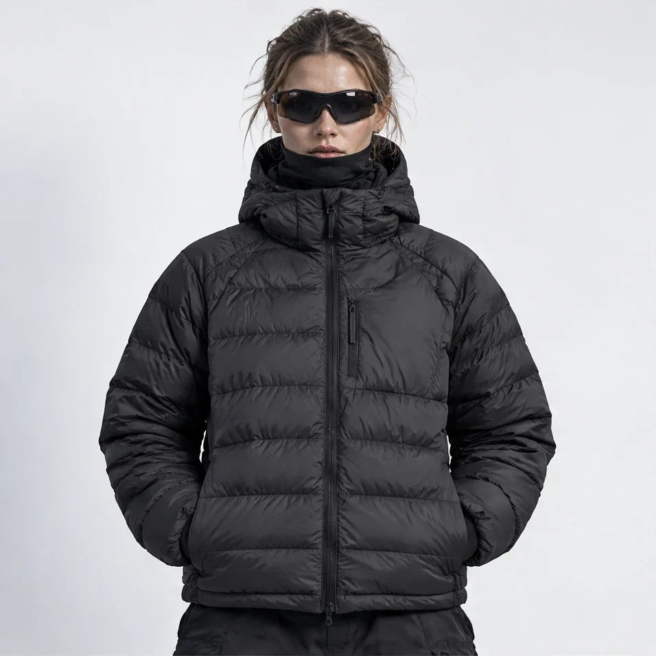 Floe - Unisex Insulated Windproof Duck Down Puffer Jacket - Black