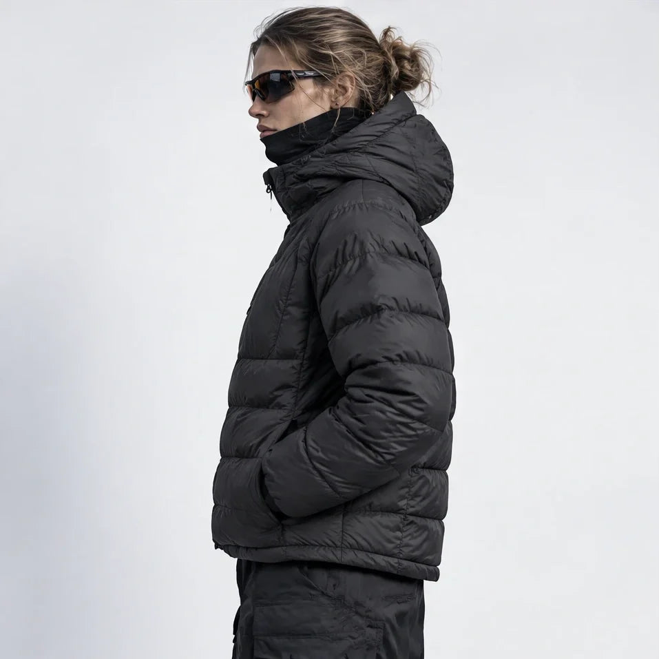 Floe - Unisex Insulated Windproof Duck Down Puffer Jacket - Black