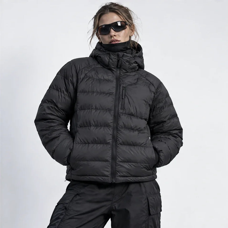 Floe - Unisex Insulated Windproof Duck Down Puffer Jacket - Black