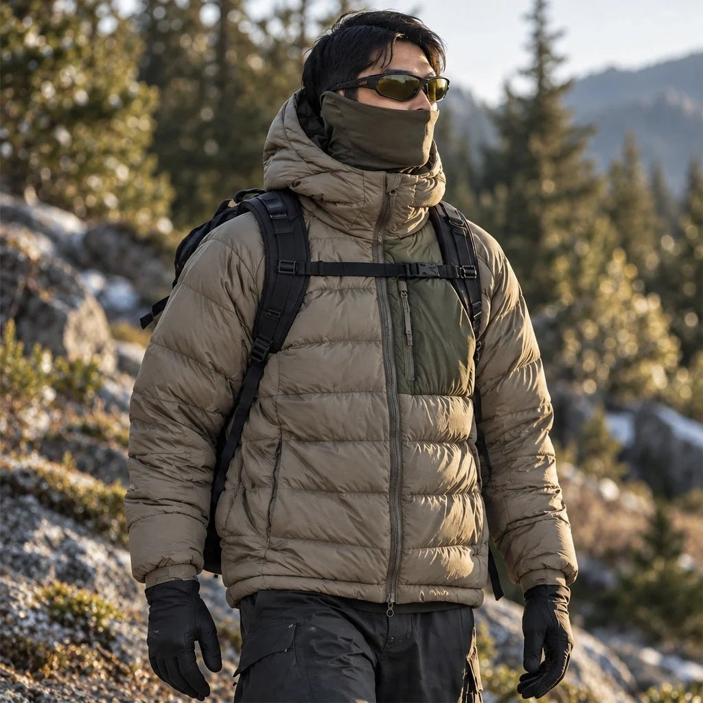 Floe - Unisex Insulated Windproof Duck Down Puffer Jacket - Brown