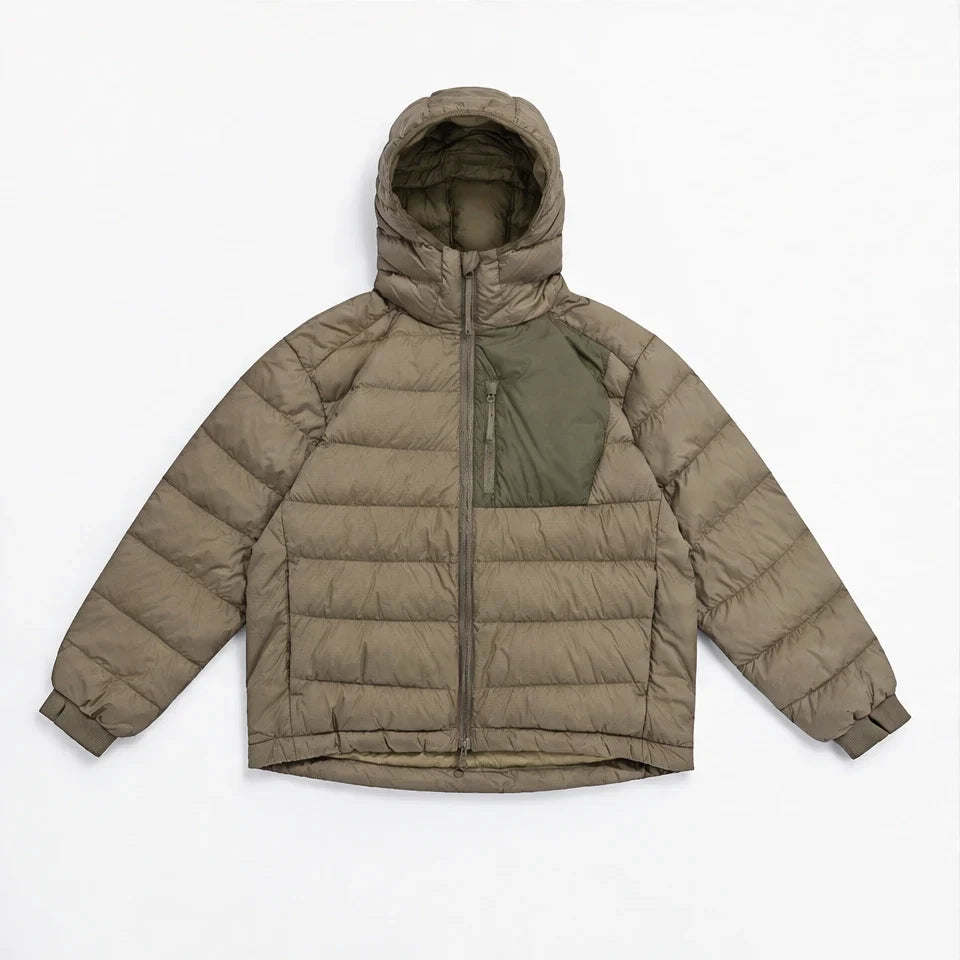 Floe - Unisex Insulated Windproof Duck Down Puffer Jacket - Brown