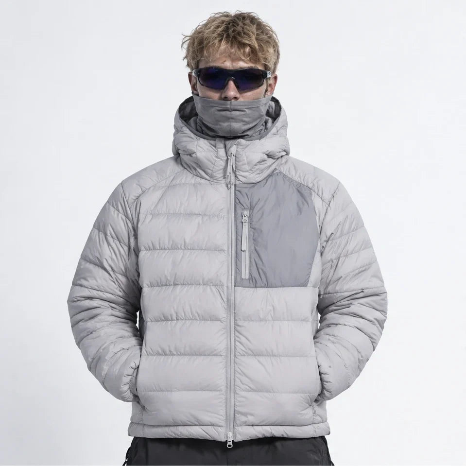 Floe - Unisex Insulated Windproof Duck Down Puffer Jacket - Light Grey