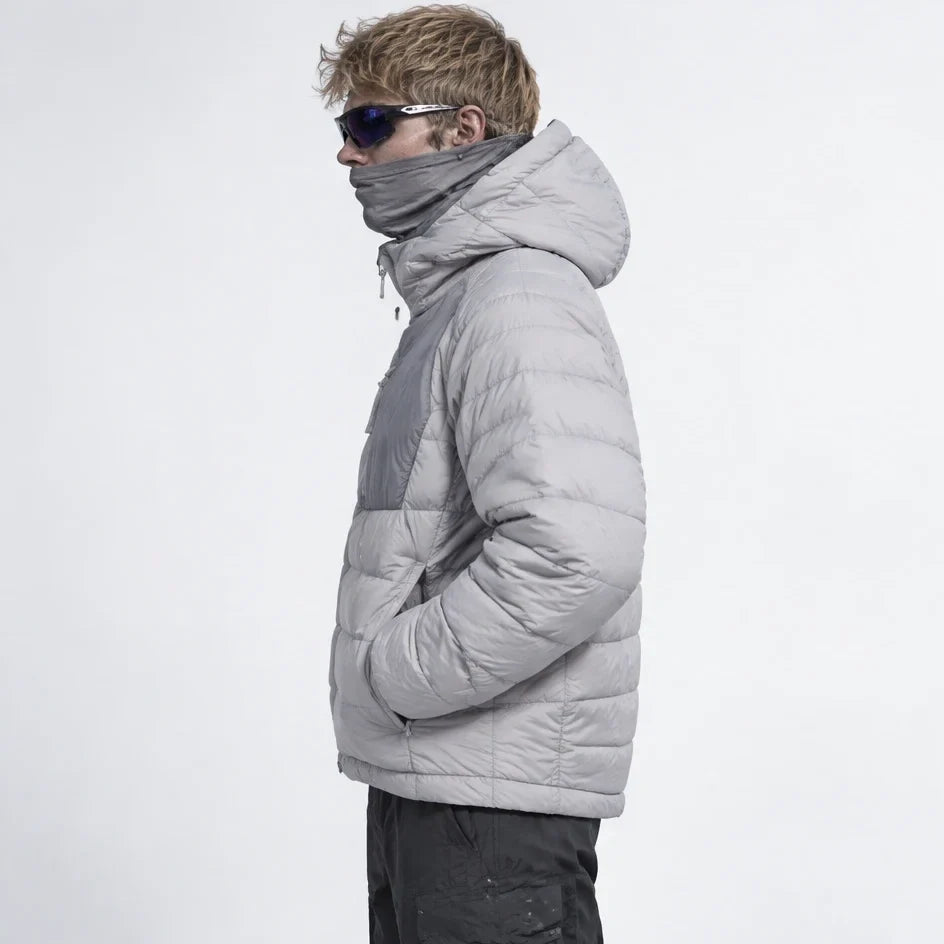 Floe - Unisex Insulated Windproof Duck Down Puffer Jacket - Light Grey