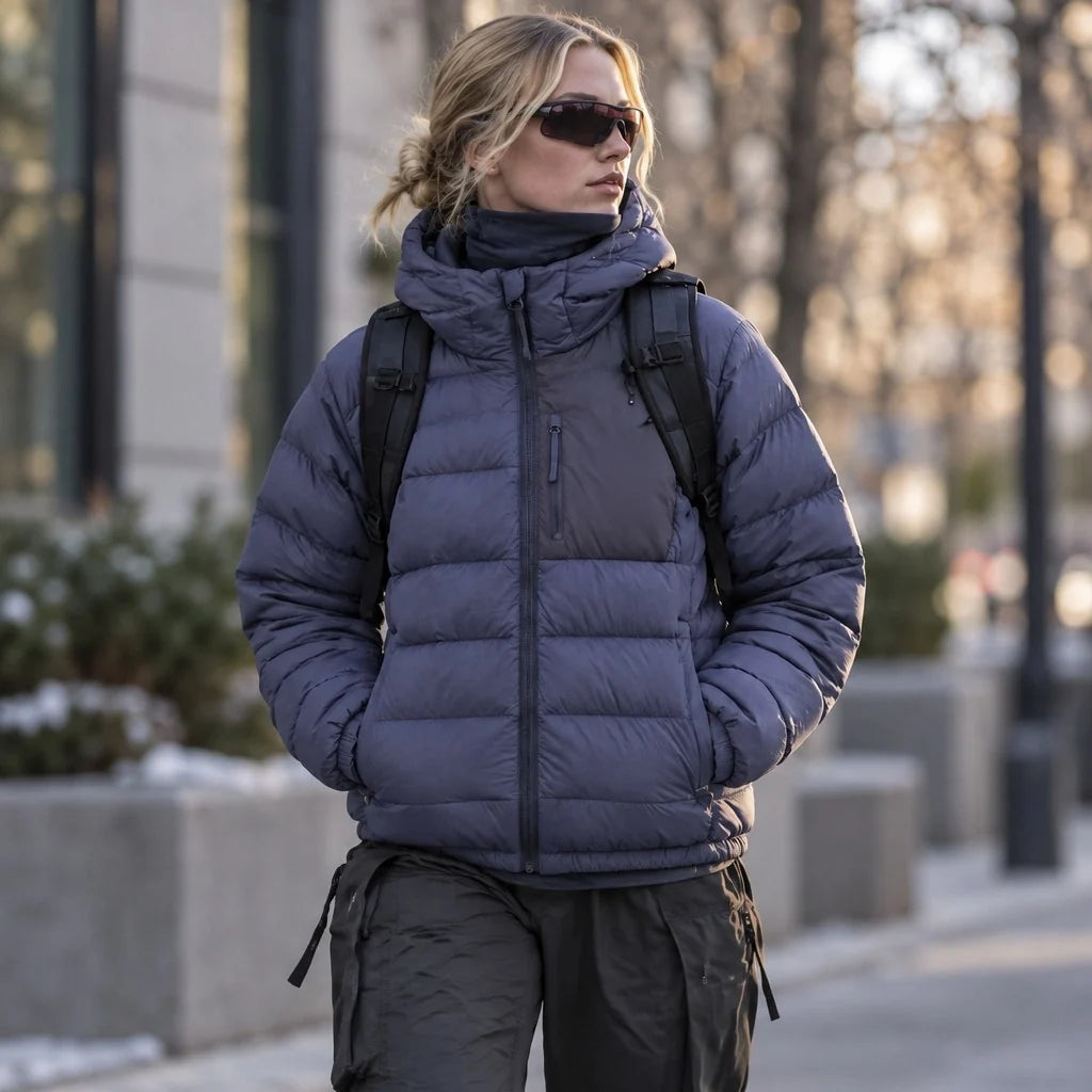 Floe - Unisex Insulated Windproof Duck Down Puffer Jacket - Purple