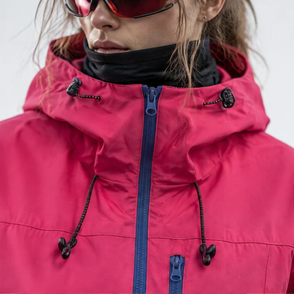 Snaw - Unisex Water-Repellent & Windproof Relaxed Fit Lightweight Jacket - Crimson