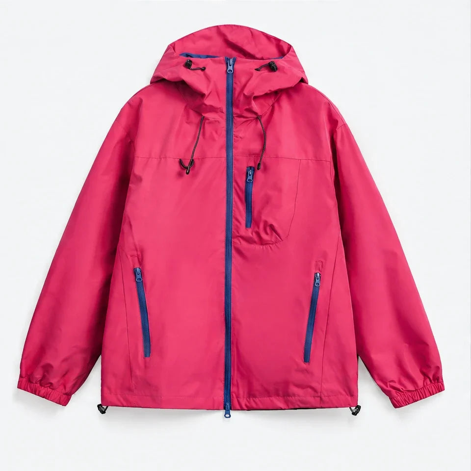 Snaw - Unisex Water-Repellent & Windproof Relaxed Fit Lightweight Jacket - Crimson